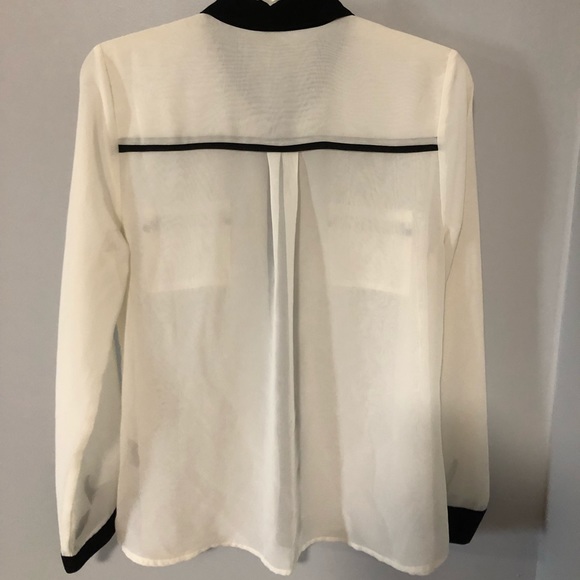 Shear button down blouse. - Picture 2 of 3